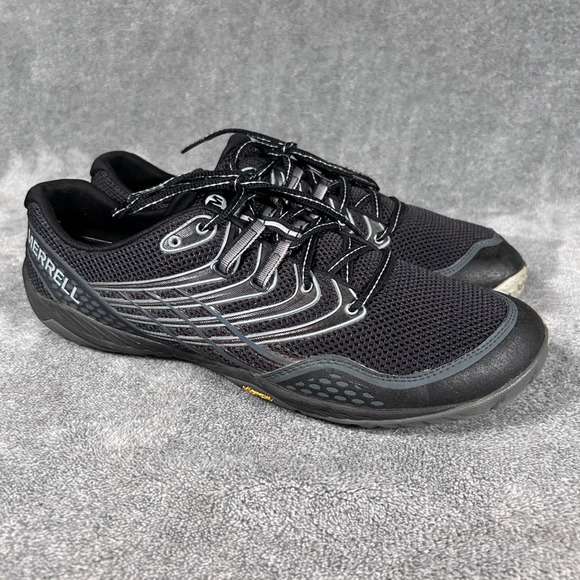 Merrell Vapor Glove 3 Black Lightweight Minimalist Running Shoes Mens 11.5 - Picture 1 of 10